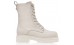Sante off white δερμάτινο μποτάκι με κορδόνια και χρυσά διακοσμητικά 23-414 Γυναικεία Μποτάκια